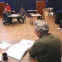 Talking to Terrorists in rehearsal