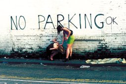 Two women in front of a no parking sign - Press shot for Duck