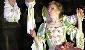 Production shot of a scene from A Laughing Matter, performed in rep with She Stoops To Conquer