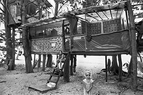 Taylor Camp, Hawaii, by John Wehrheim. His book of photographs and interviews, Taylor Camp,  is published by Serindia Contemporary.