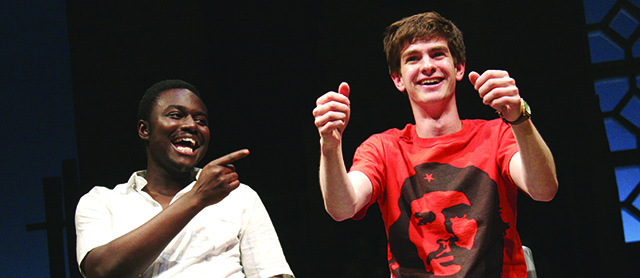 Babou Ceesay and Andrew Garfield in The Overwhelming